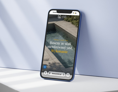 Luxury Zone - mobilny projekt strony internetowej na smartfonie