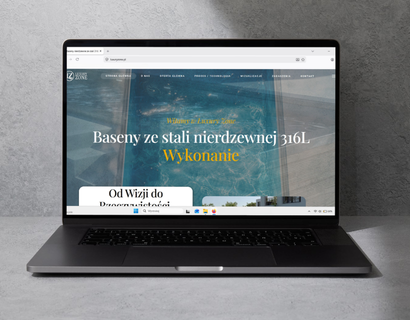 Luxury Zone - projekt strony internetowej wyświetlany na laptopie