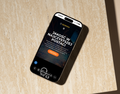 Sewera Solutions - responsywna strona internetowa na smartfonie